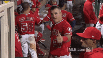 mike trout thumbs up GIF by MLB