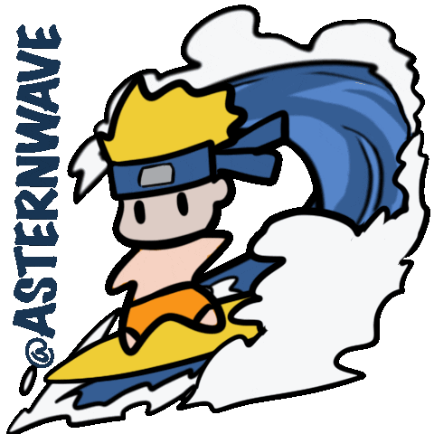 Naruto Surf Sticker by Astern Wave
