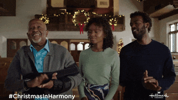 Luke James Clapping GIF by Hallmark Channel