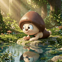 Kiwi Fairy Admiring Himself in Pond | Narcissist