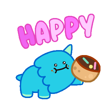 Happy Donuts Sticker by DINOSALLY