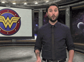 Excited Wonder Woman GIF by Syfy’s The Wil Wheaton Project