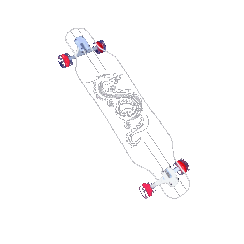 Ghost Long Board Sticker