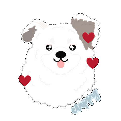 In Love Pomeranian Sticker