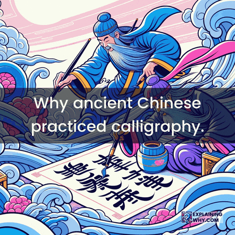 Chinese Calligraphy Meditation GIF by ExplainingWhy.com