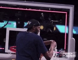 villanova basketball cutting the net GIF by NCAA March Madness