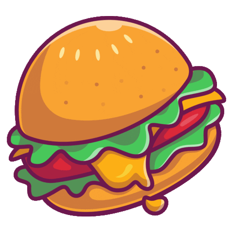 Burger Sticker by milkmellow