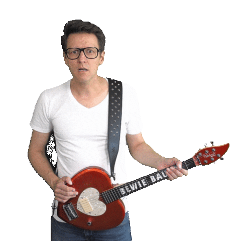 Guitar Brille Sticker by Bewie Bauer