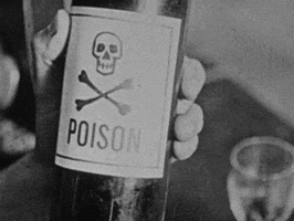 black and white poison GIF