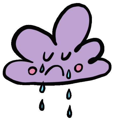 Sad Rain Sticker
