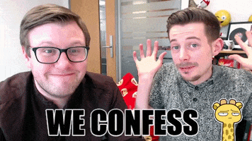 confess hands up GIF by Andrew and Pete