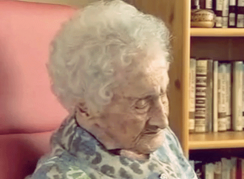 jeanne kalment 122 jaar oud GIF