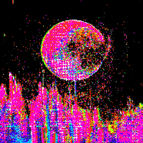 Full Moon Art GIF by Empress Trash
