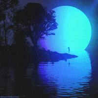 Glow Blue Moon GIF by dualvoidanima