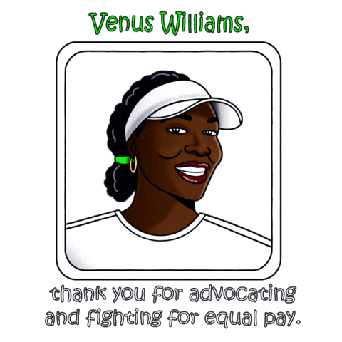 Venus Williams Black History Month Sticker by Love Has No Labels