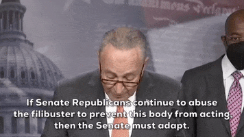 Chuck Schumer Filibuster GIF by GIPHY News