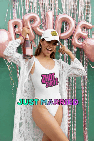 Just Married Party GIF by Zhot Shotz