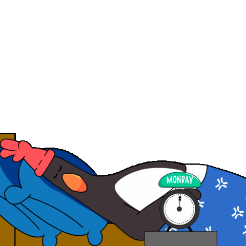 Monday Morning Sticker by Feathers