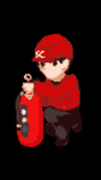 shinnihon_corporation work serious inspection fire extinguisher GIF
