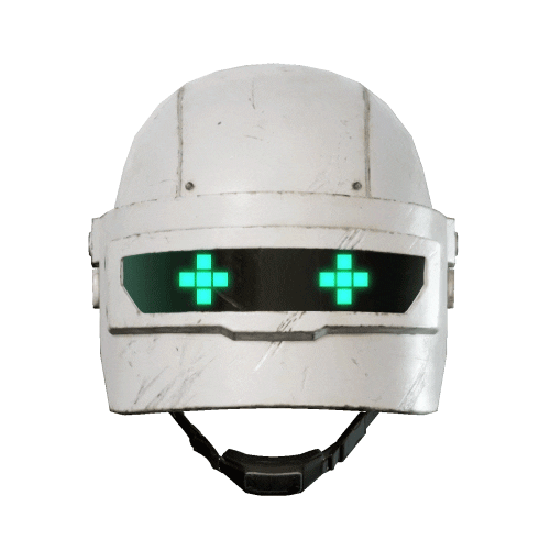 Robot Helmet Sticker by NEW STATE MOBILE