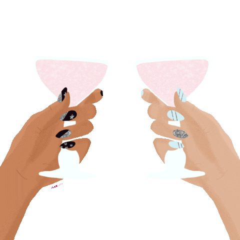 Cheers Champagne Sticker by Dani Aziz