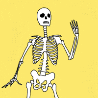 Halloween Skeleton GIF by Waltermedia
