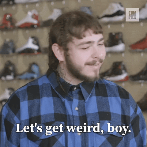 Post Malone Lets Get Weird GIF by Complex