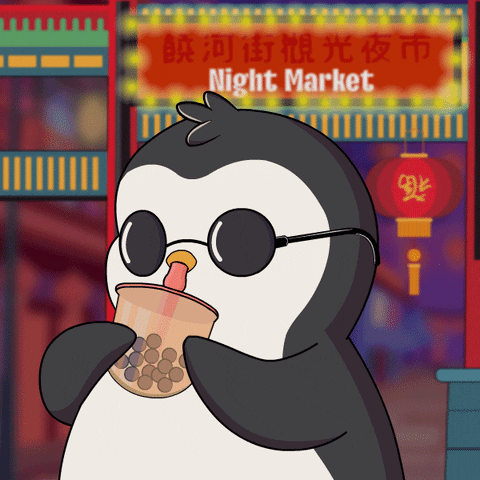 Tea Sipping GIF by Pudgy Penguins