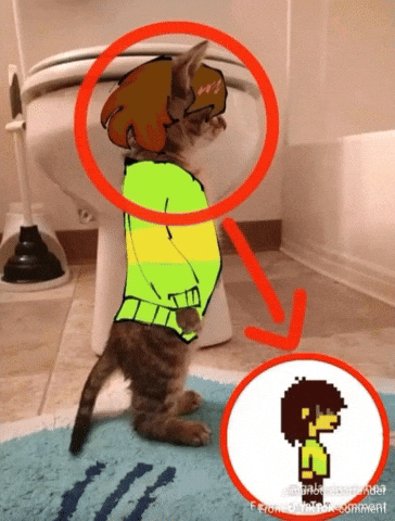 Cat Deltarune GIF