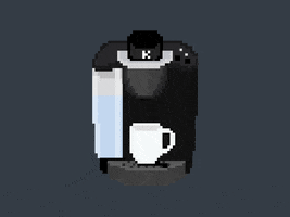 EmiBee pixel coffee good morning morning GIF