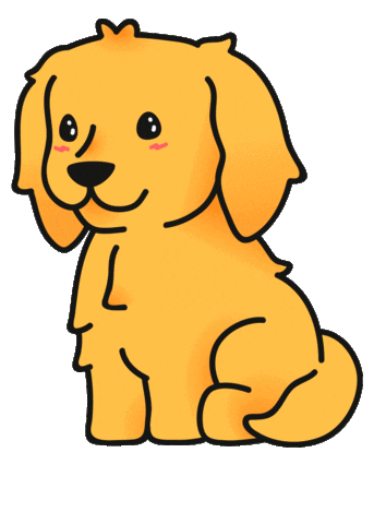 Golden Retriever Dogs Sticker by Koowawa