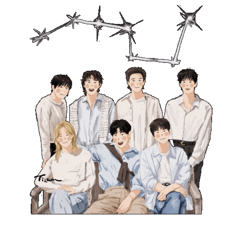 V Jin Sticker by Tizzm