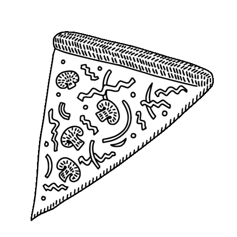 Pizza Mushroom Sticker by Modern Market