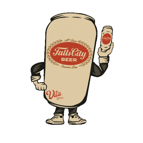 Happy Can Man Sticker by Vita Design Co.