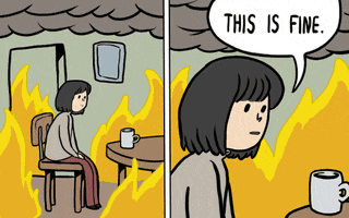 this is fine silent hill GIF