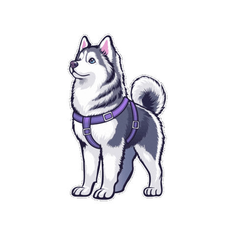 Husky Sticker by 4fluffy.shop