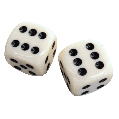 Black And White Dice Sticker by Shop Alora Eden