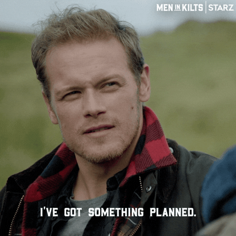 Plotting Sam Heughan GIF by Men in Kilts: A Roadtrip with Sam and Graham