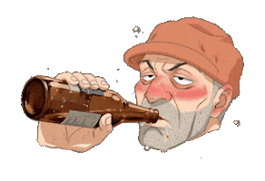 Drunkard Bautura Sticker