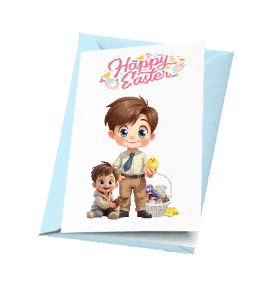 Boys Girls Easter Sticker