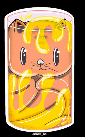 Orange Juice Cat GIF