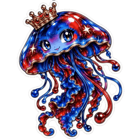 Sea Creature Queen Sticker